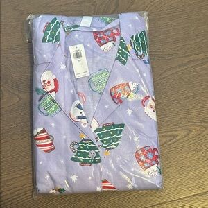 Old Navy Women's Pajama Set - Lavender with Festive Prints